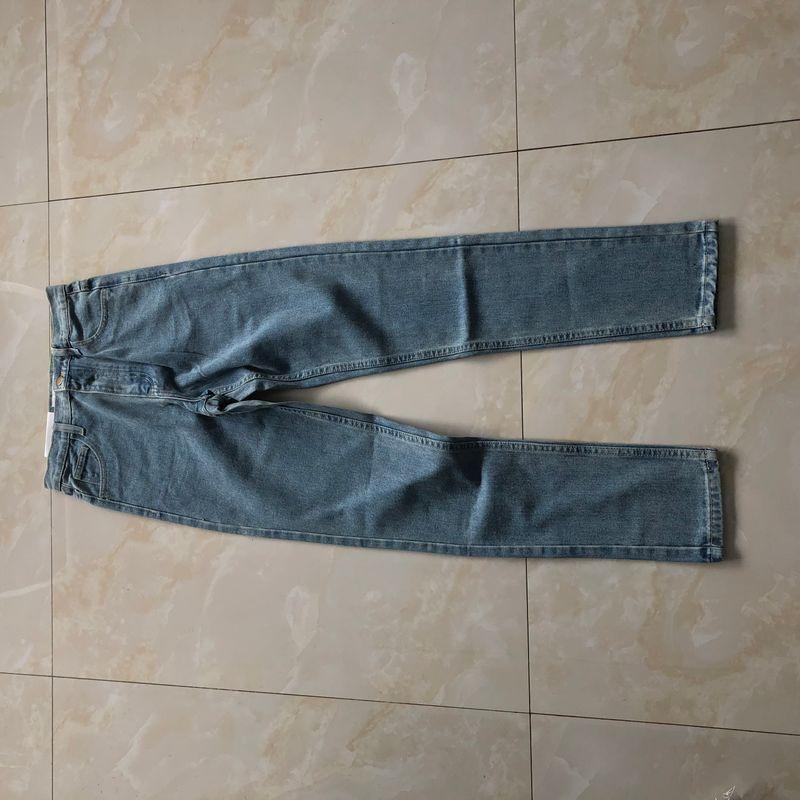 

Denim Pencil Pants New Fall Women s Clothing Fashion Silm Nature Waist Zipper Button Cropped Skinny Pants 32460 Light Blue (Section B) A- 3-7-3 27#