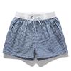 Men's Gingham Check Casual Shorts – Elastic Drawstring Waist Pocket Shorts for Summer Daily & Streetwear