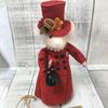 1pcs Handmade Felt Mouse Ornament with Glasses Newspaper DIY Christmas Tree Decor and Year-Round Home Accent Felt Craft