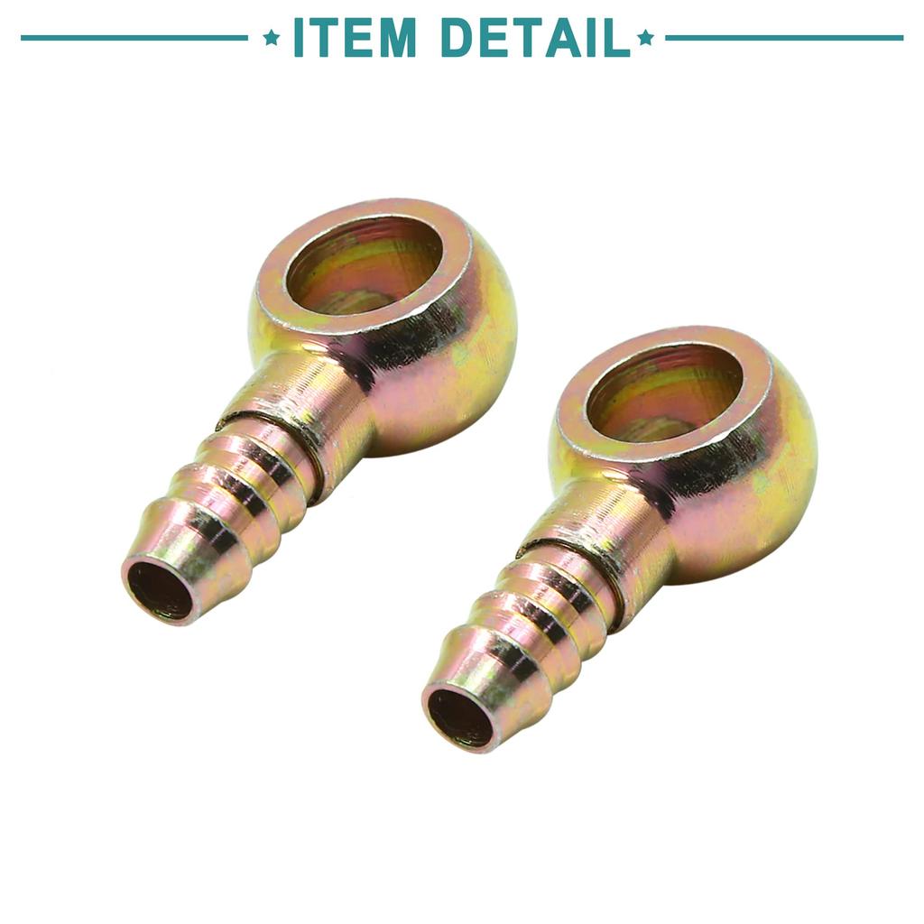 ACROPIX 2pcs Banjo Fitting Fuel Line Adapter for Motorcycles Universal 8mm Inner Diameter Hose Barb 12mm