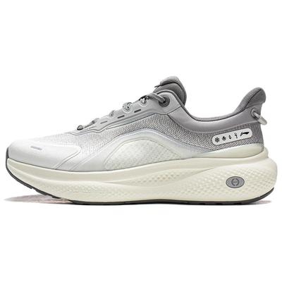 Li Ning SOFT PLUS 2 Cushioning Slip Resistant Abrasion Resistant Height Increasing Low Top Casual Shoes Men's Gray AGLW013-3