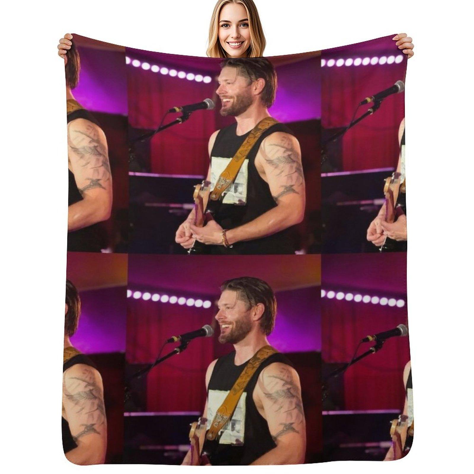 Jensen Ackles handsome Throw Blanket Fade Resistant Durable Throw Blanket Size: 75*100cm, Weight: 230 GSM