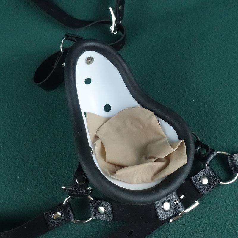 Alternative Male Slave Training: Sensual Silk Stocking Harness with Mask Cover