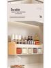 Wall-Mounted Cream Style Spice Rack with Seasoning Jars & Utensil Storage