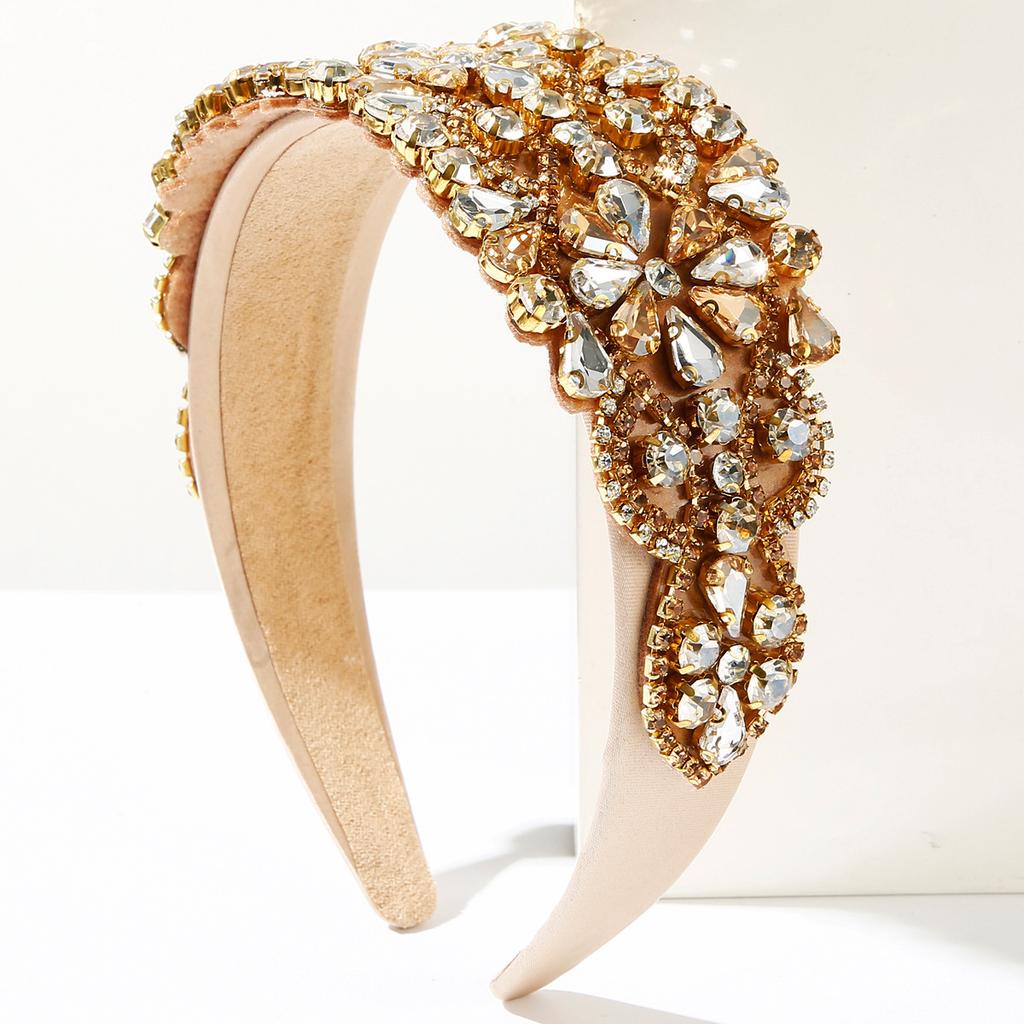 Neues Übertriebenes Farbe Glas Bohrer Schwerindustrie Stirnband Mode Barock Super Flash Retro Party Haarschmuck