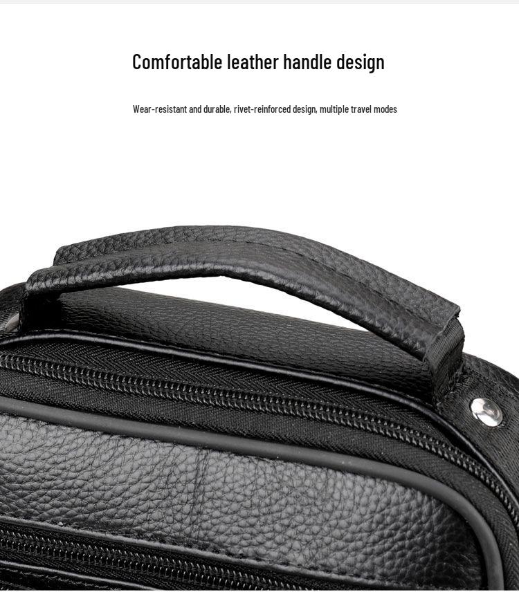 Genuine Leather Men's Single Shoulder Bag - 2025 Fashion Crossbody with High-End Cowhide Feel