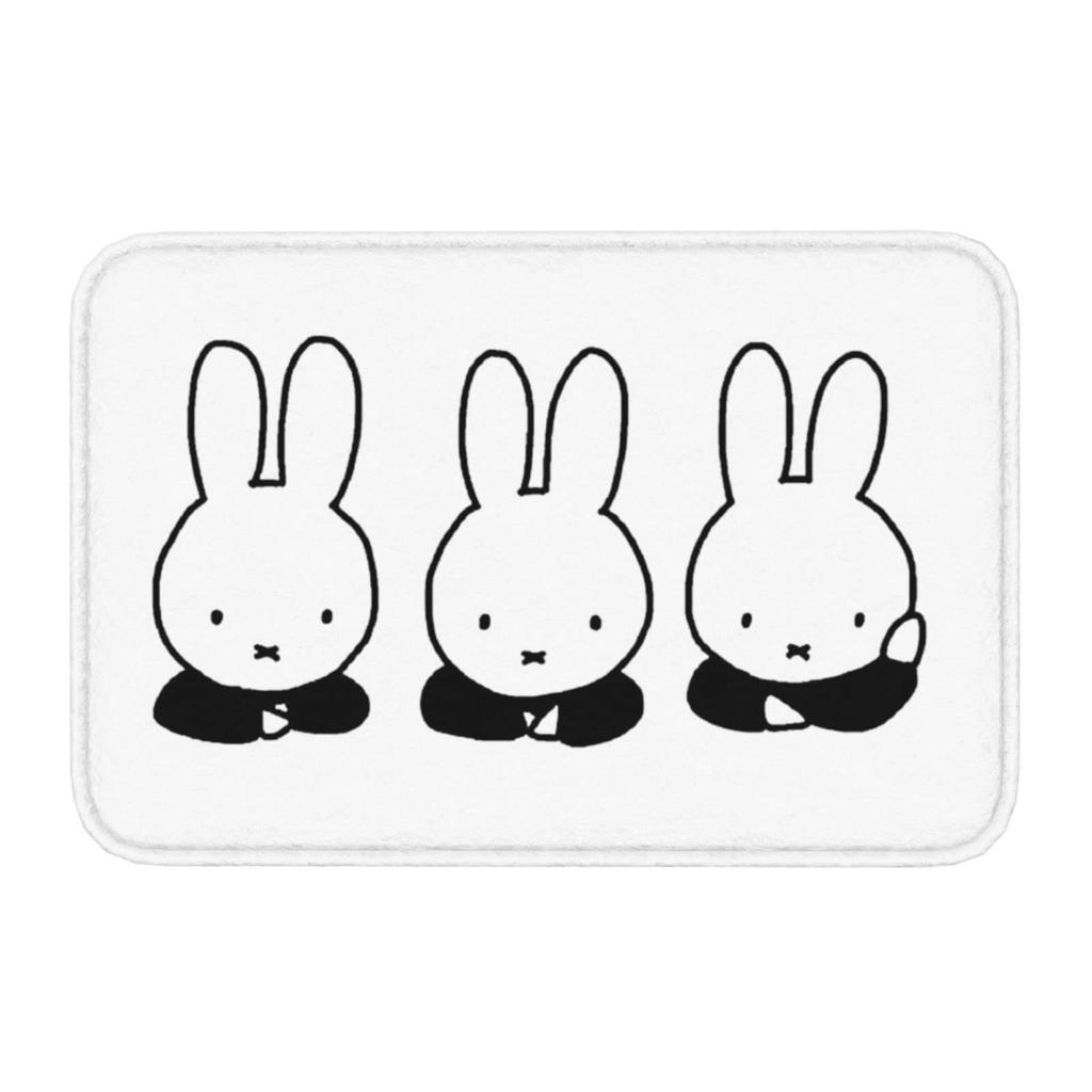 Miffy Entrance and Fully Perfect for Indoor and Outdoor Fluffy Bath Door Mud Removal and Home 40x60cm Mat, Stylish, Non-slip, Washable, Quick-drying,