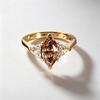 Light luxury style hot sale inlaid horse eye shape synthetic zircon women's ring gold women's ring manufacturer