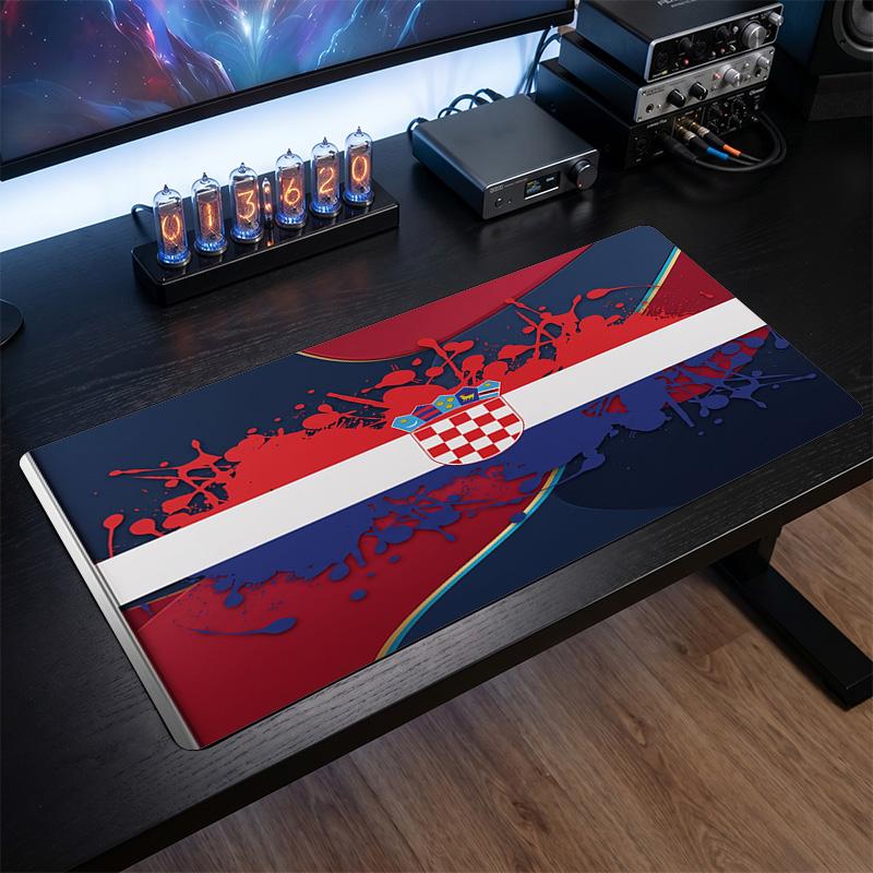 Croatia Football Crest Mouse Pad, Extended Non Slip Rubber Desk Mat for Gaming Office Laptop Fan Gift