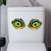 Funny Glowing Eyes Toilet Stickers Removable Bathroom Decoration Waterproof Vinyl Wall Tile Decals for Home Office