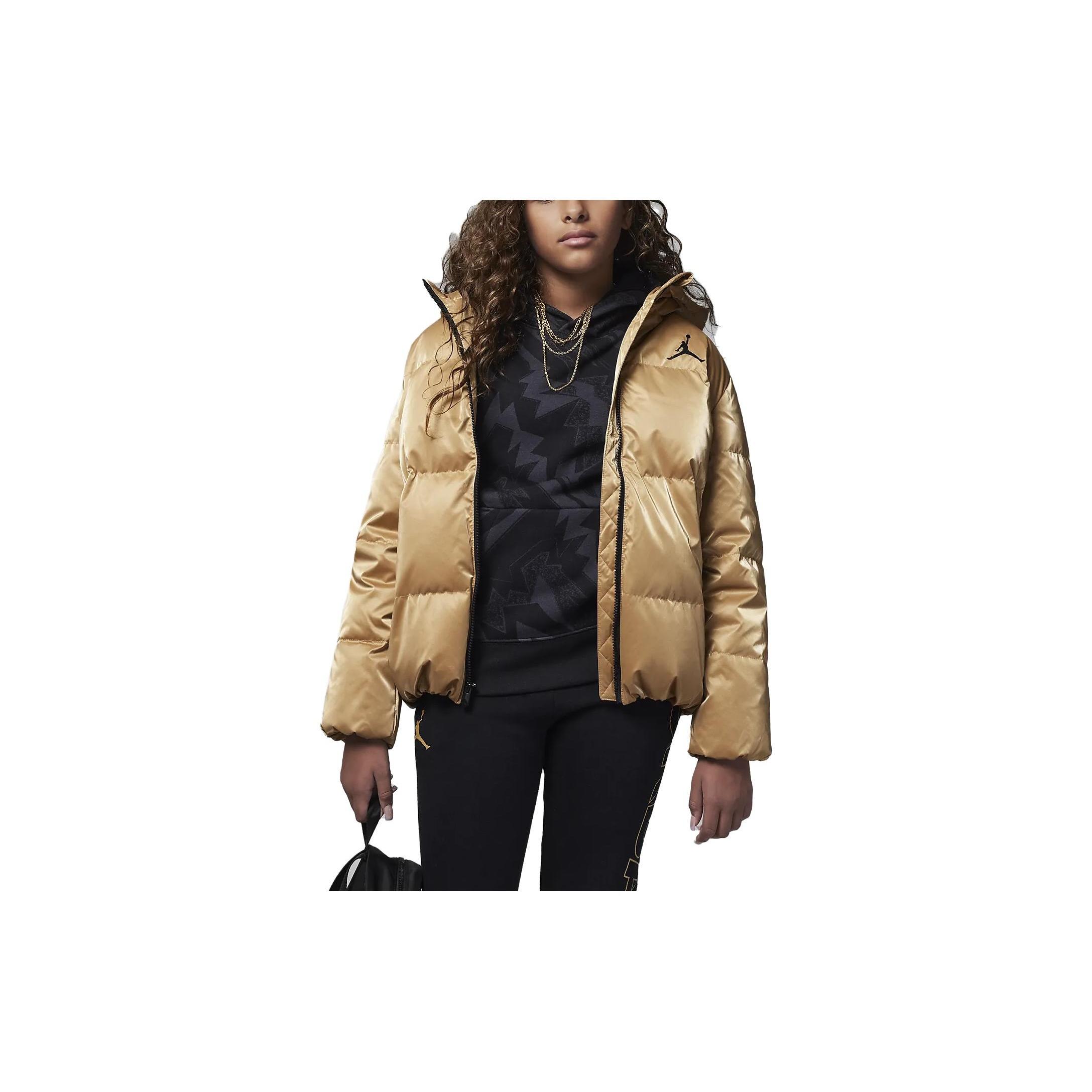 (PS) Air Jordan Sports Warm Down Jacket Gold Kids FB9266-707 L