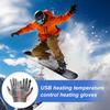 3-Temperature USB Heated Gloves Touchscreen Thickened Mittens for Winter Cycling Skiing, Outdoor Camping & Driving