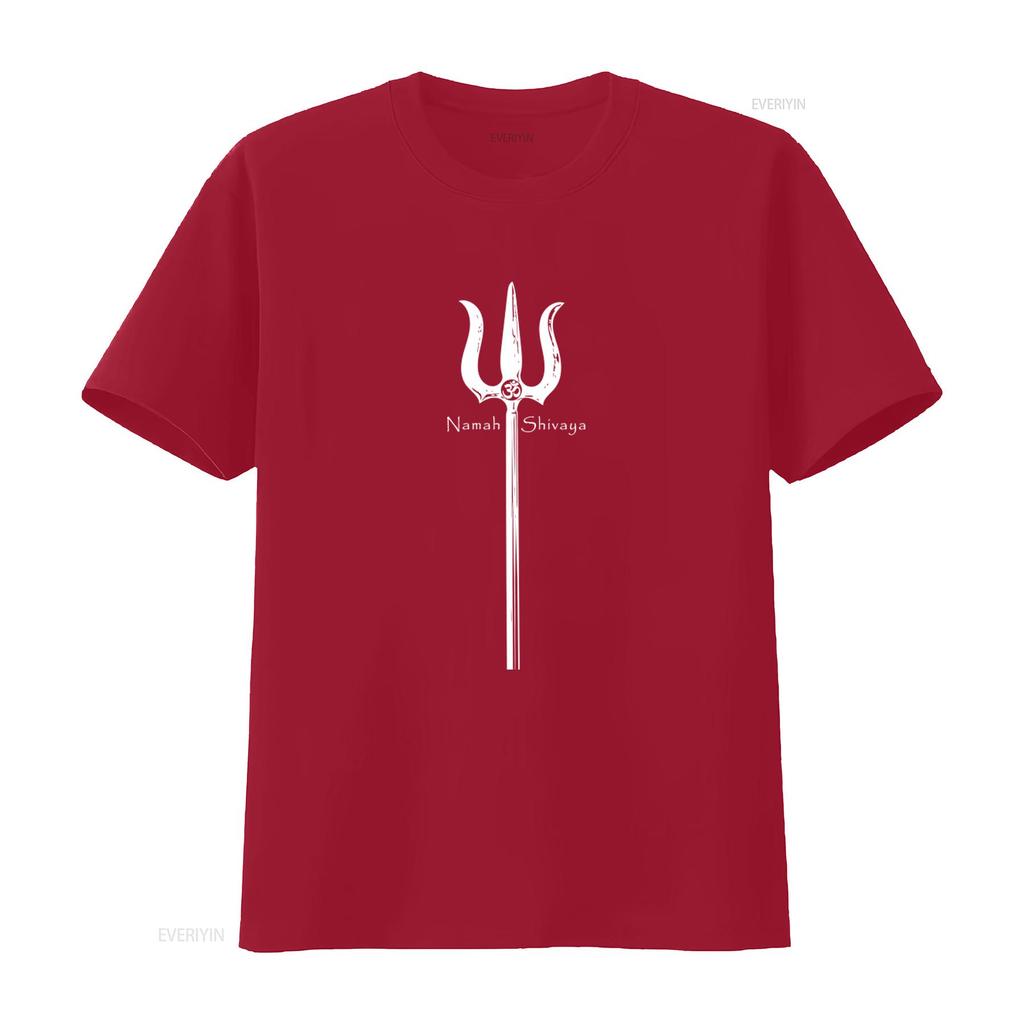 Shiva Trident Om Namah Shivaya Trishul Mantra T shirt Spiritual Design for  vintage Washed Comfortable fashion Casual homme