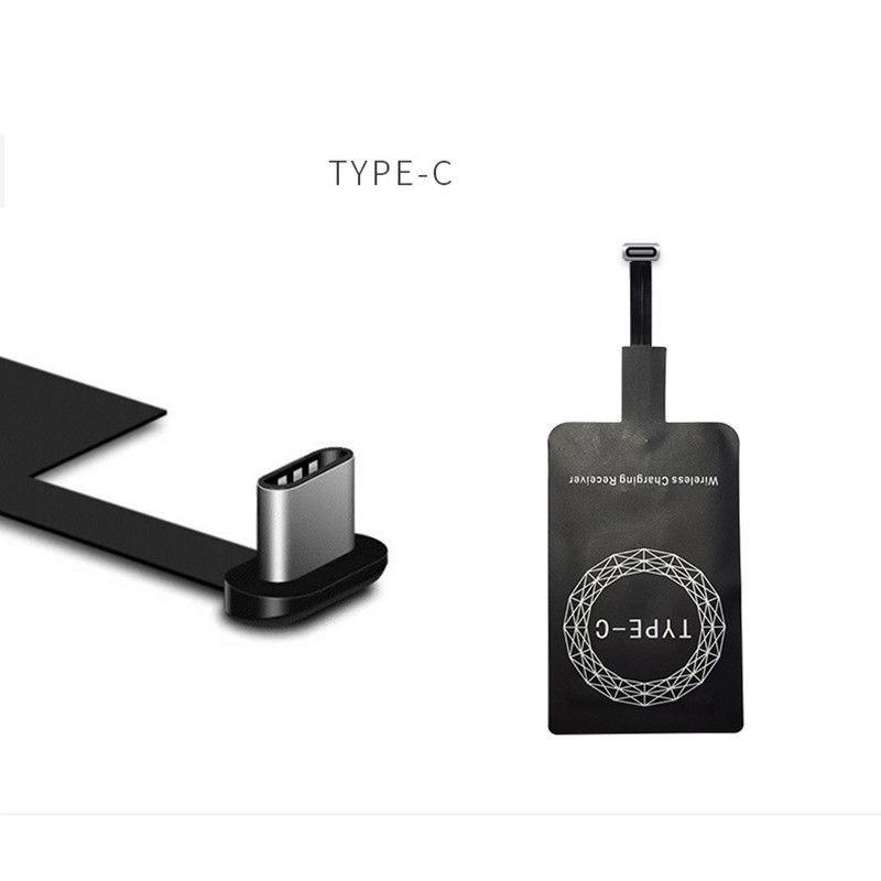 Wireless Qi Charger Adapter Charging Receiver For Iphone Samsung Typec Andriod