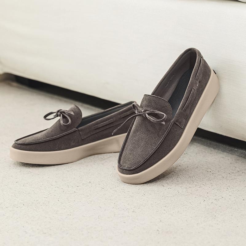 Fashion Suede Leather Men Casual Shoes Breathable Slip on Flats Leisure Outdoor Shoes New Comfy Moccasins Summer Designer Men's Loafers