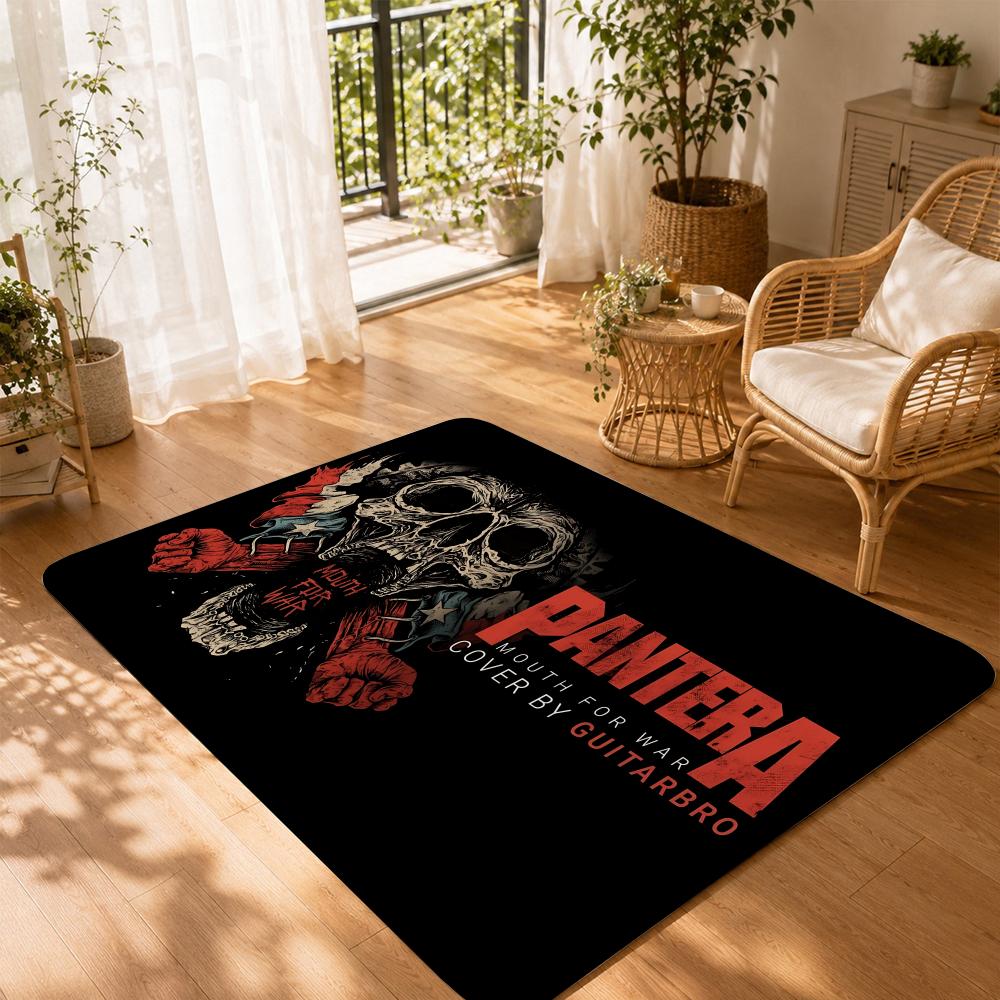 Heavy Metal Band P-pantera Floor Mat Non-Slip Absorbent Floor Mat Decorative Rug for Home Bathroom Bedroom Entryway