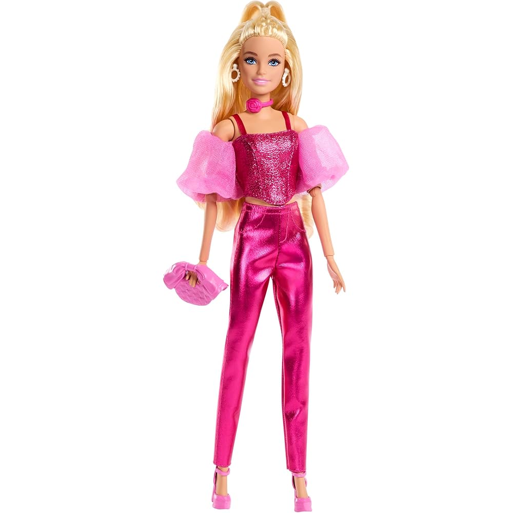 

Barbie Deluxe Style Pink Doll Outfit Set with Pants for Role Play Ages 4 and Up