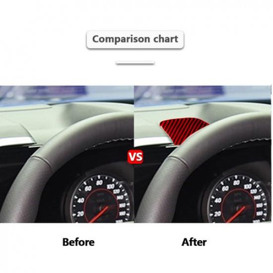 Red Carbon Fiber Trument Upper Cover Trim For Chevrolet Camaro 2017-