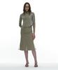 Partimento Woman Mesh Layer Gored Midi Skirt_Light Khaki