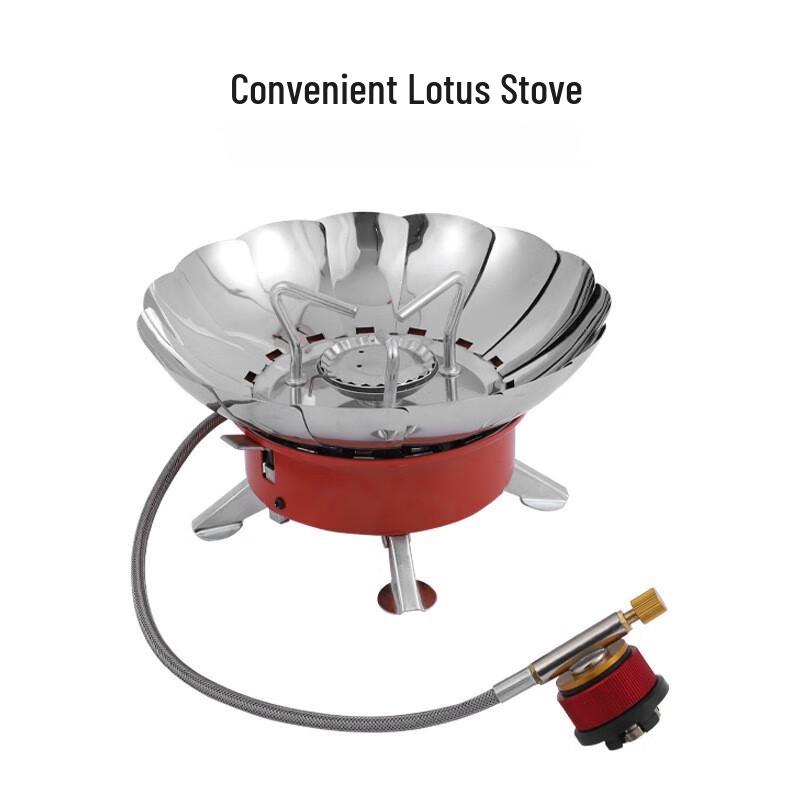 NuFeng Portable Outdoor Lotus Gas Stove with Adapter