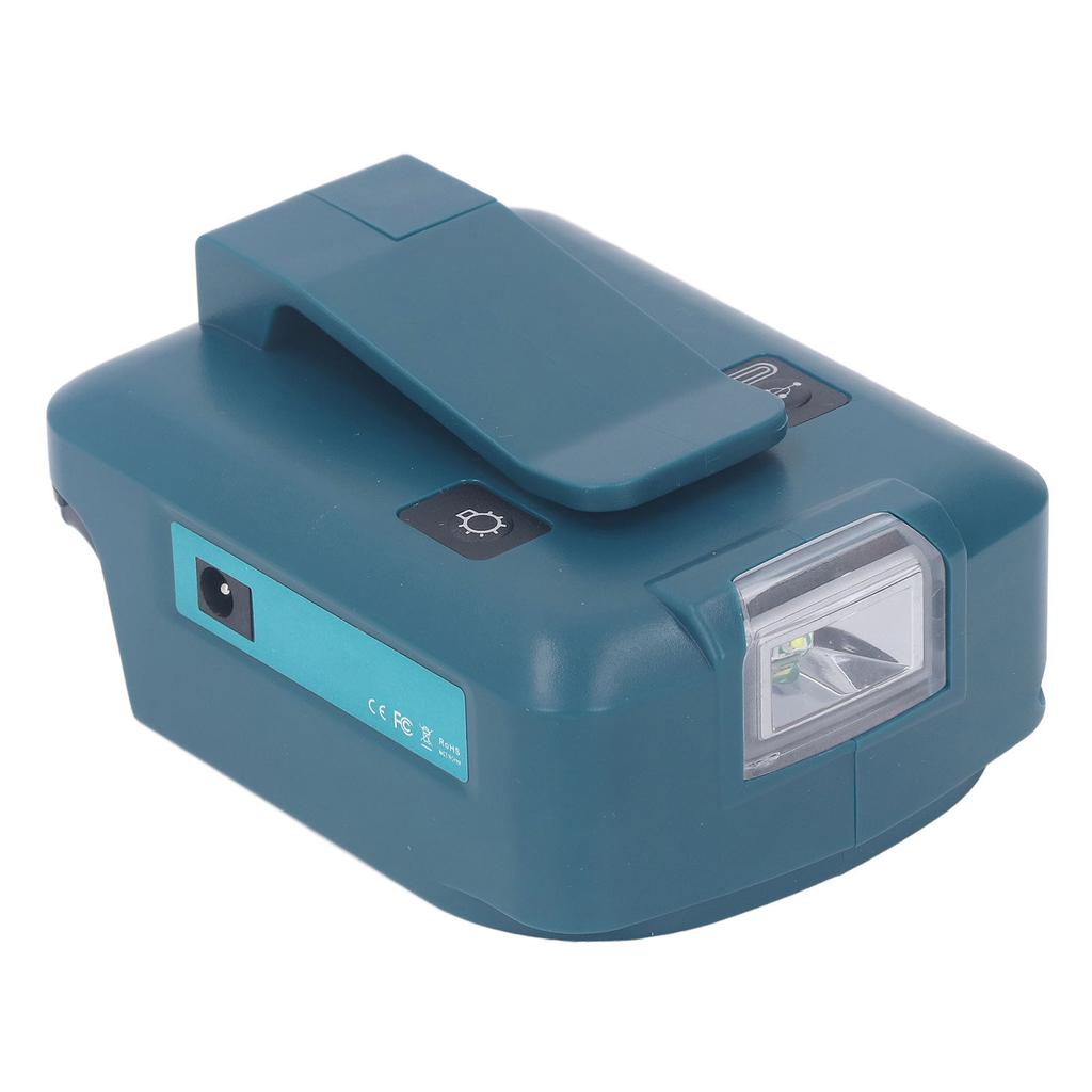 Battery Adapter with LED and Belt Clip USB Type C 12VDC Output Lithium Battery Converter for BL1518 