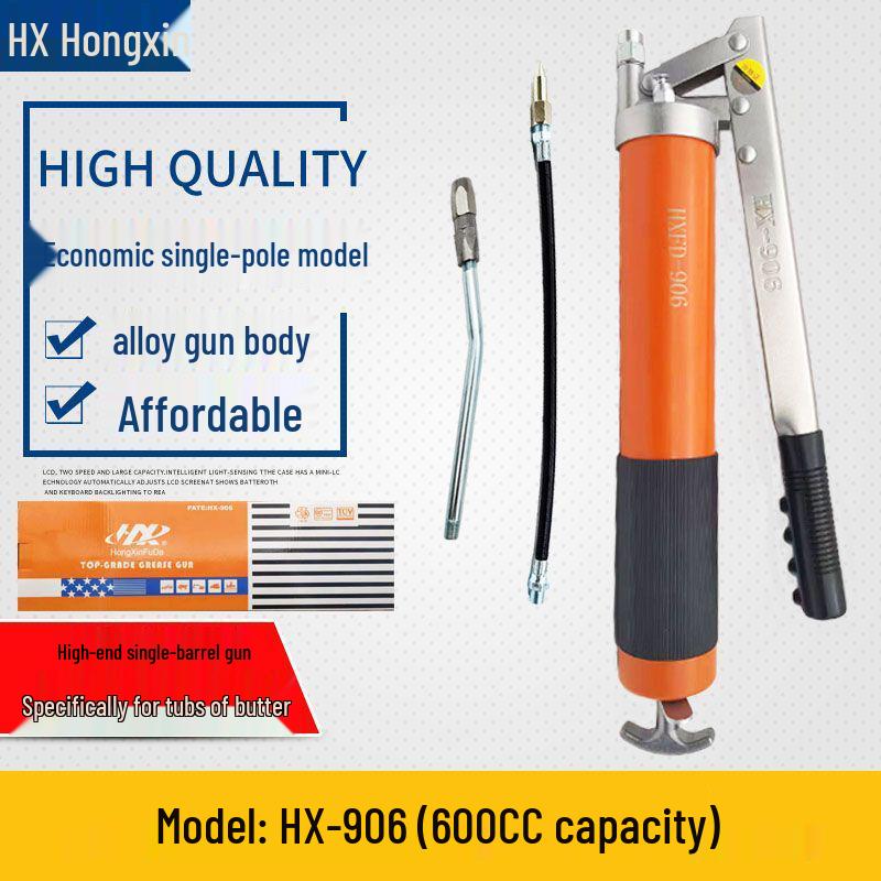 Industrial-Grade Transparent High-Pressure Grease Gun for Excavator Maintenance