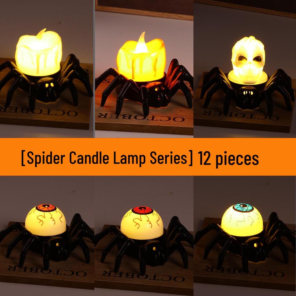 Children's Luminous Halloween Lantern: Pumpkin, Spider, and Skeleton Candle Decoration