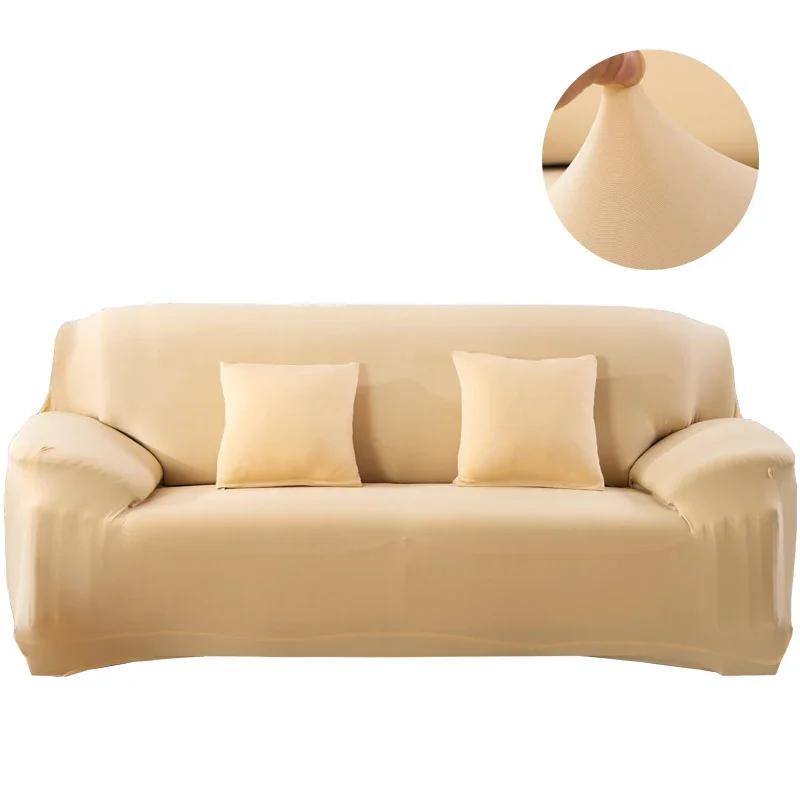 Solid Stretch Sofa Cover Tight Wrap All-Inclusive Sofa Cover For Living Room Funda Sofa Couch Cover Armchair Cove Elastic Plain