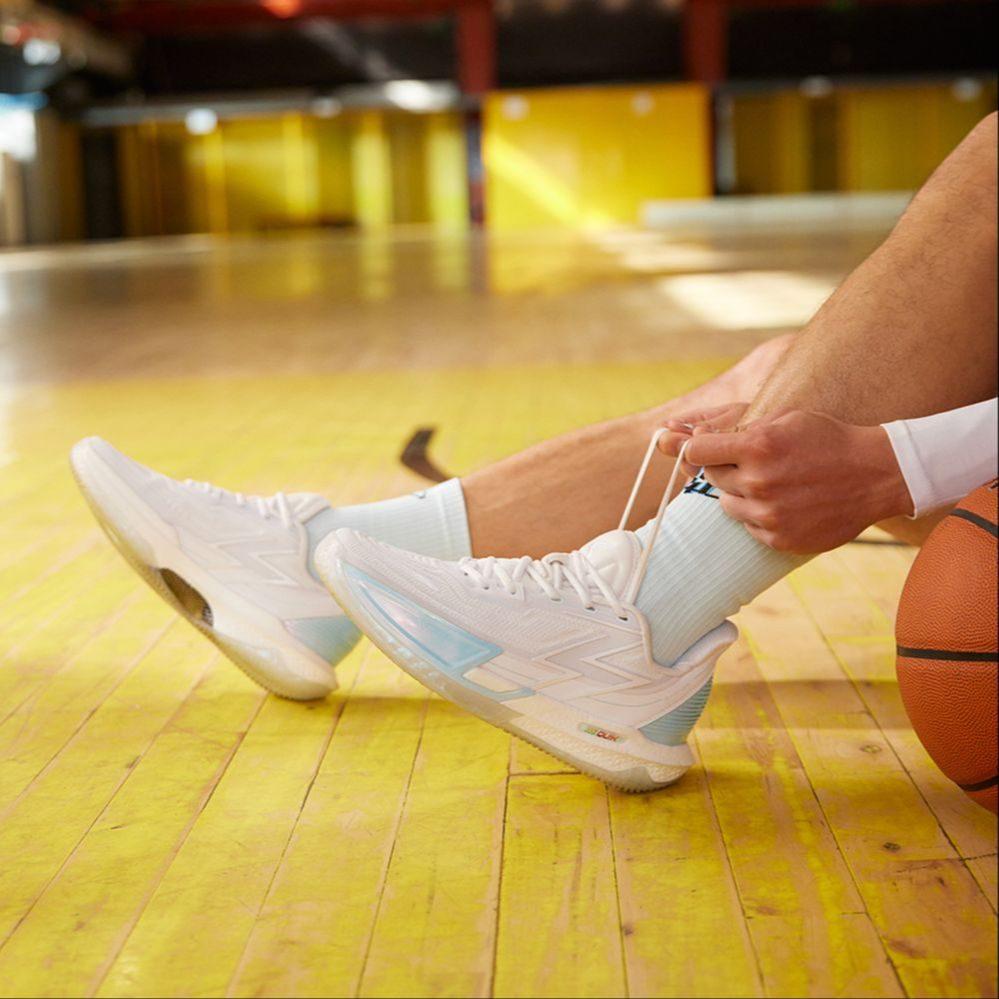 Scarpe da Pallacanestro 361 BIG3 4.0 Quick Pro Uomo Basse 361 Degrees Bianco/Blu Ghiaccio 672411115F-1