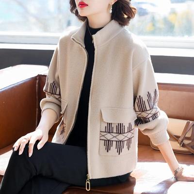 Giacca Cardigan a Maglia Baseball Moda Donna