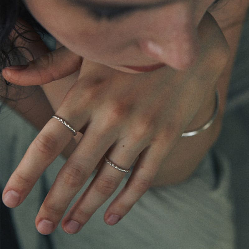 Grün [925 Silber] Five.silver.212 / Ringende