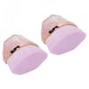 2 Pcs  Makeup Brush Purple Flat Top Rhombus Makeup Brush with Storage Box