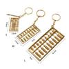 Retro Crafts Alloy Abacus Pendant Removable Gold-plated Abacus Keychain Fortune-attracting Calculator Ornament Tourism Gift