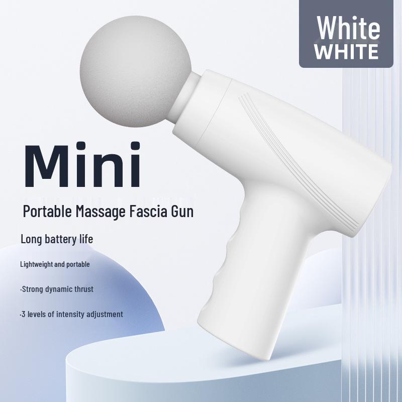 Compact USB Rechargeable Muscle Massage Gun – Portable Home Relaxation Gift белый