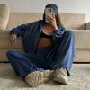 Two Piece Tracksuit Set for Women Cropped Zip Up Sweatshirt And Wide Leg Sweatpants Sets Spring Casual Sweatsuit Lounge Set