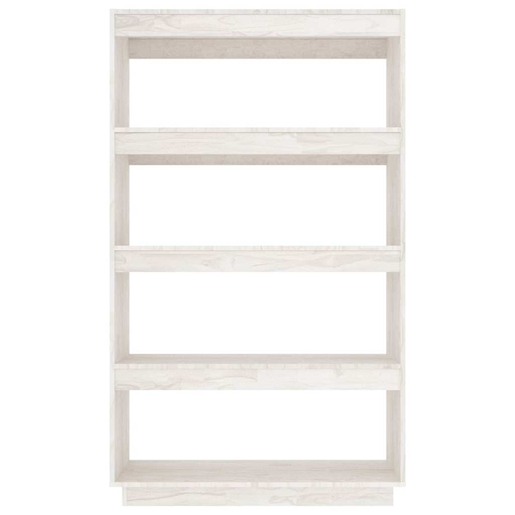 vidaXL Bücherregal/Raumteiler Weiß 80x35x135 cm Massivholz Kiefer