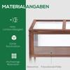 Raised Garden Bed Made of Wood Cold Frame 90 X 50 X 93 Cm Growing Table with Cover Weatherproof Herb Bed Planter Box for Garden