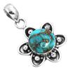 925 Sterling Silver Pendant Women Gemstone Handmade Jewelry Wedding Gift Blue Green Purple Copper Turquoise Pearl Lapis Mother Of Pearl Fashion