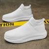 Men's Shoes Spring and Autumn 2025 New Mesh Breathable Thick-soled Sports Men's One-pedal Lightweight Soft-soled Black Socks Shoes