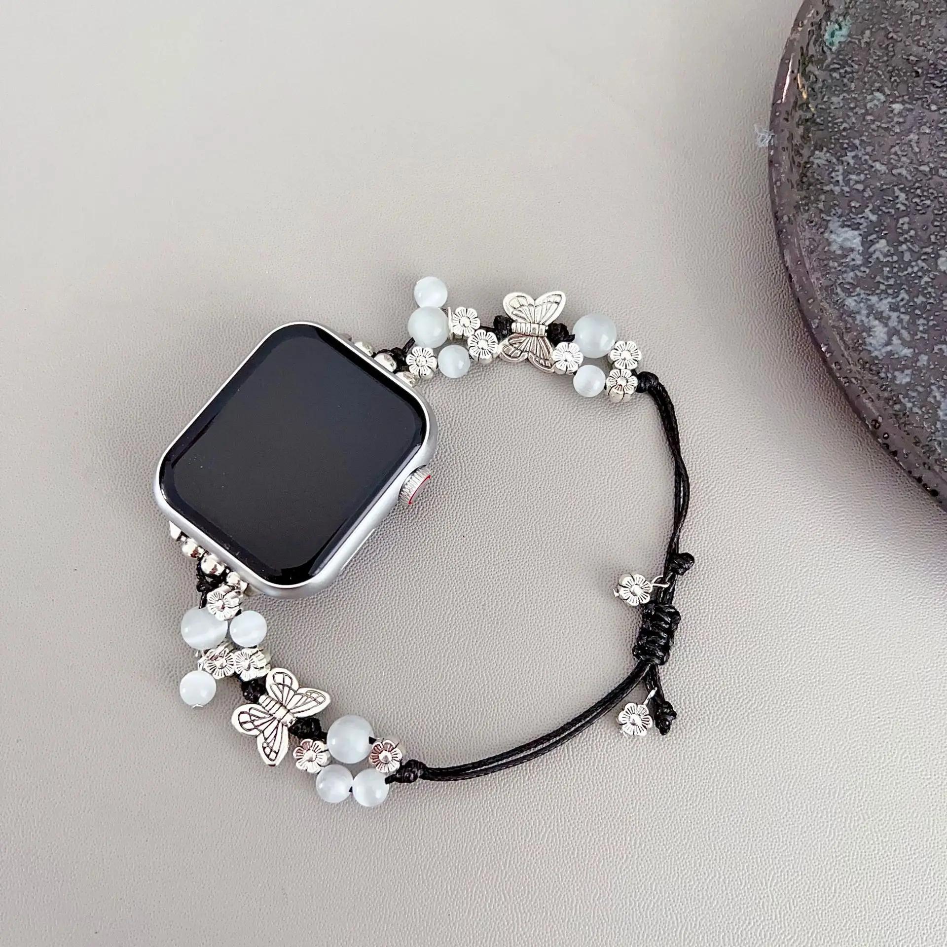 

Новий Браслет-Метелик Для ремінця Apple Watch Серії 10/9/8/7/6/5/4 SE 40мм 41мм 42мм 44мм 45мм 46мм 49мм Ремінець 42mm44mm45mm46mm49mm срібний