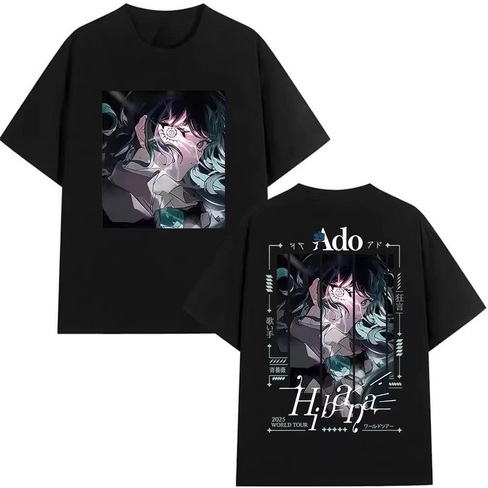 Ado Hibana WORLD TOUR 2026 Graphic T Shirt Men Women Fans Gift Hip Hop Short Sleeve T-shirts Pure Cotton T-shirt Streetwear