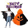 Halloween Kids Costume Pumpkin Bat Cloak Cosplay With Polyester Material For Holiday Party