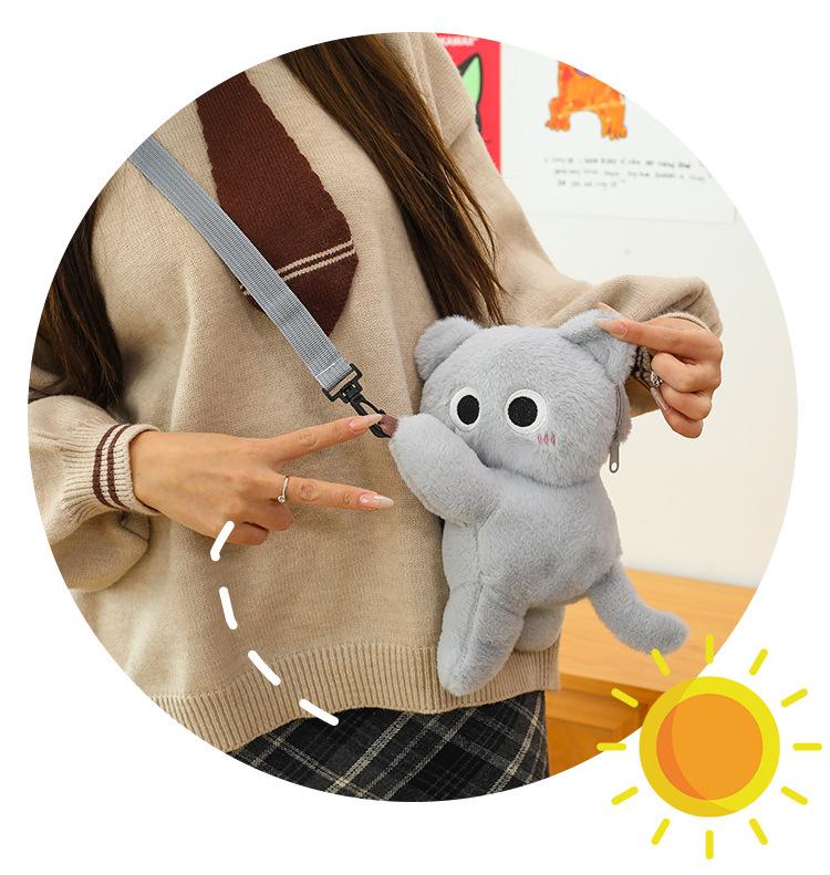 Adorable Plush Bear Crossbody & Backpack for Kids - Cute Doll Bag & Coin Purse