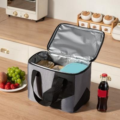 Tragbare Oxford-Stoff-Isolierentasche Wasserdicht mit Griff Lunchbox-Tasche Große Kapazität Lebensmittel-Thermos-Handtasche Büro