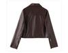 Women's Slimming Motorcycle Leather Jacket - Short, Versatile, Spring/Autumn 2025 Fashion for Petite Sizes