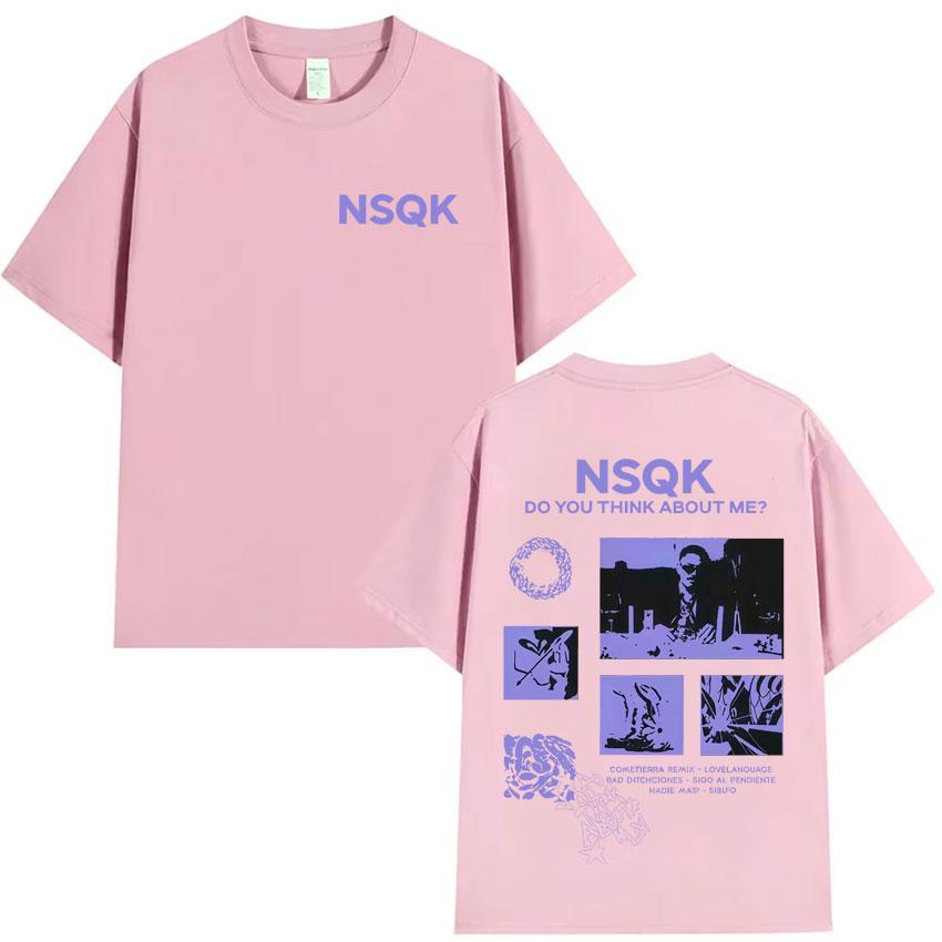 Rapper Nsqk Tour Do You Think about Me Harajuku Print Tshirt Hipster Mens Oversized Tee Shirt High Quality Loose Pop Y2K Tshrit
