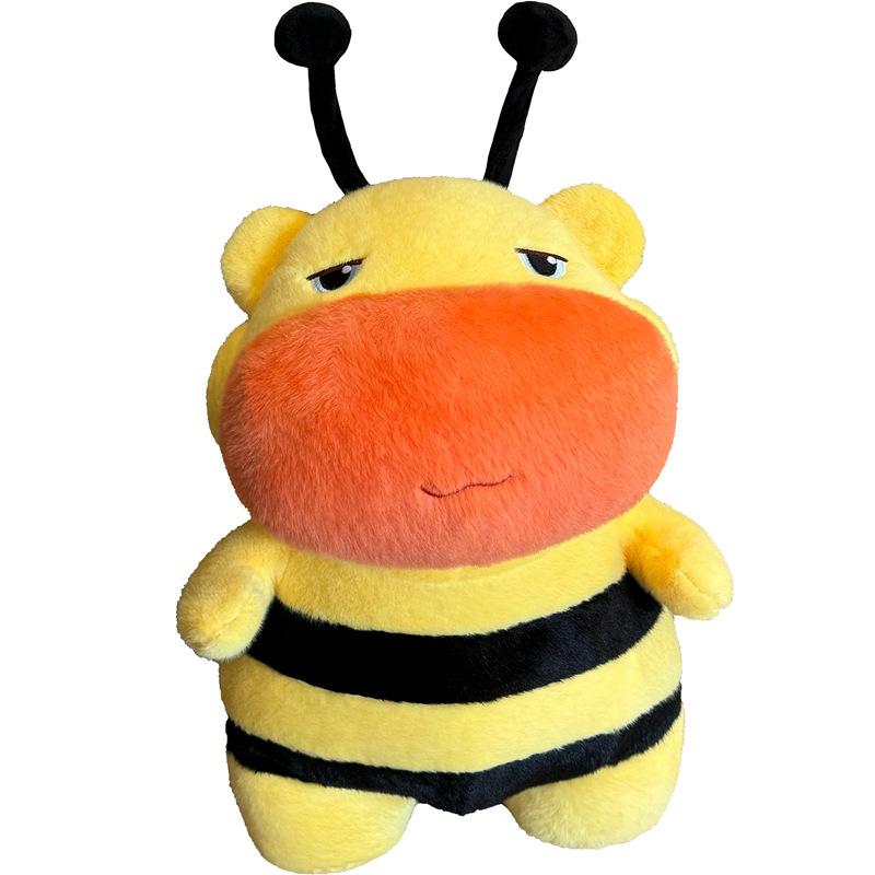 Cartoon Cute Bee Capybara Rulu Doll Plush Toy Kapibala Children's Sleeping Pillow Gift Doll