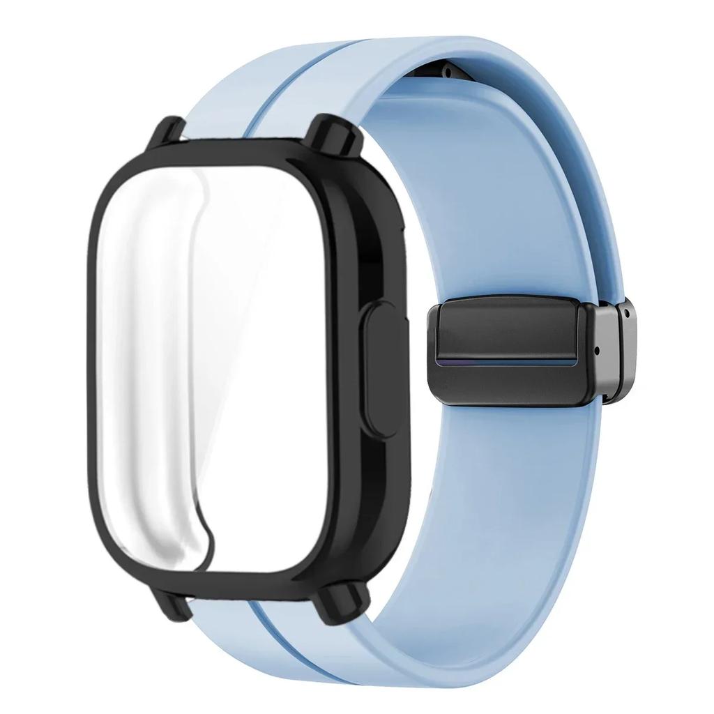 Magnetisches Silikonarmband + Hülle für Xiaomi Redmi Watch 5 Active Lite Smartwatch Armband und Hülle für Redmi Watch 5 Active Lite