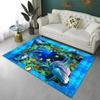 3D Meeresboden Illusion Unterwasserwelt Teppich Teppich für Zuhause Wohnzimmer Schlafzimmer Sofa Fußmatte Dekor, Kinderteppich Rutschfeste Bodenmatte