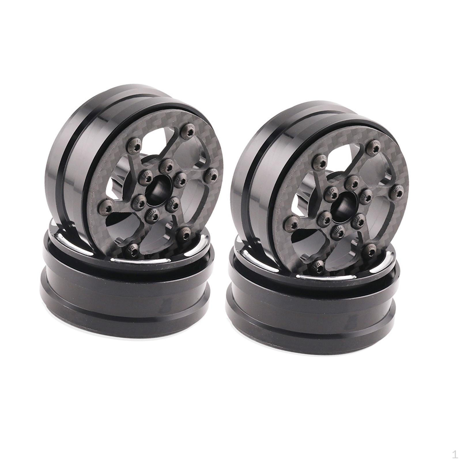 

4 шт. 1,9-дюймові колеса з вуглецевого волокна, диски, втулка колеса, 12-мм шестигранний набір дисків RC для 1/10 Crawler Style F